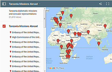 Tanzania Embassies / Mission Abroad